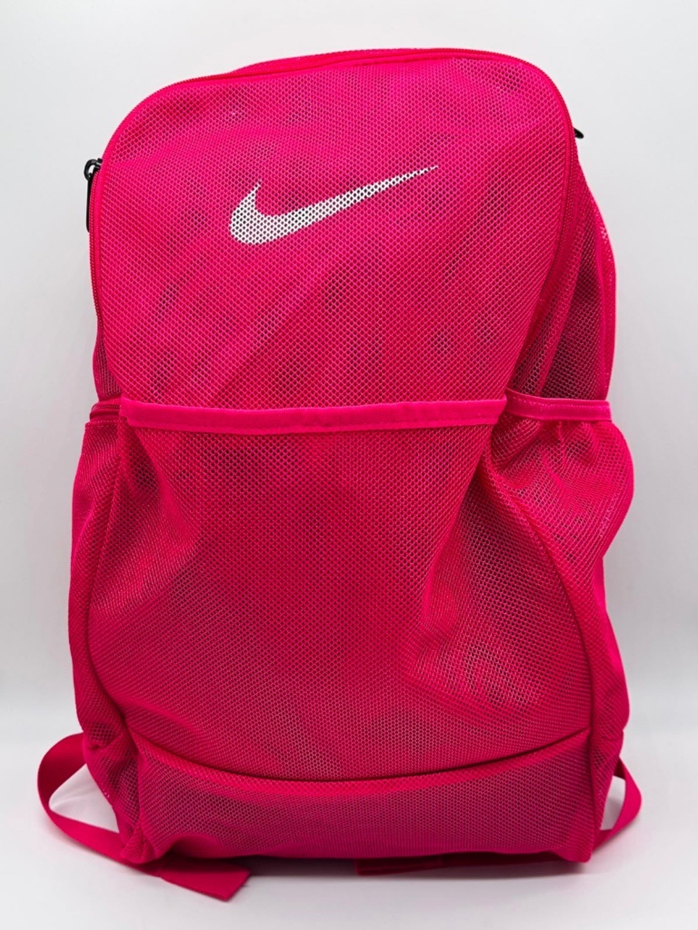 Nike Brasilia Mesh Backpack BA6050-666 Pink Gym Sports School Travel Bag NWT